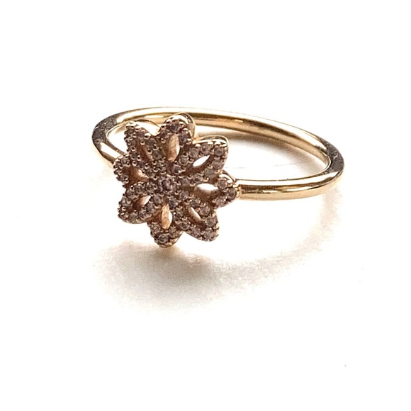 Pandora 585 Solid 14K Lace Botanique Ring ⭐️54/7 - Picture 2 of 6